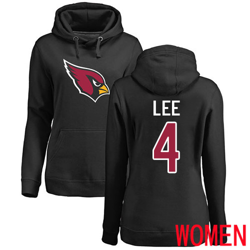 Arizona Cardinals Black Women Andy Lee Name And Number Logo NFL Football 4 Pullover Hoodie Sweatshirts